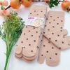 Tất Da xỏ ngón set 10 đôi hoạ tiết bông hoa nhỏ - qua mắt cá chân