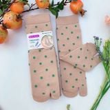 Tất Da xỏ ngón set 10 đôi hoạ tiết bông hoa nhỏ - qua mắt cá chân