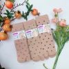 Tất Da xỏ ngón set 10 đôi hoạ tiết bông hoa nhỏ - qua mắt cá chân
