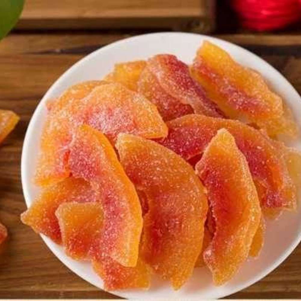 Đu đủ sấy dẻo Tinh Hoa Toàn Cầu hộp thiếc 120g