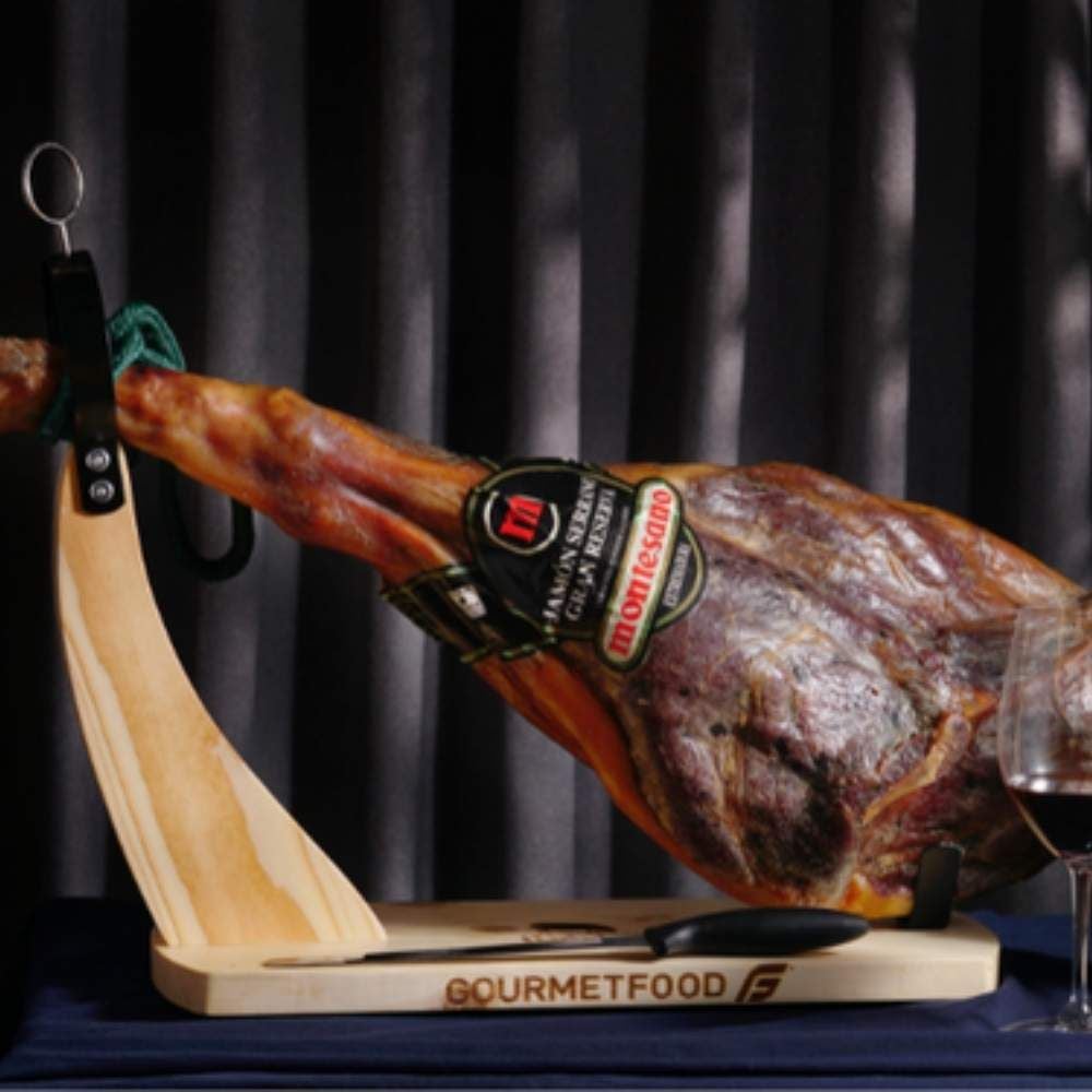 Đùi heo trắng muối Serrano Montesano có xương 18 tháng KG đùi sau