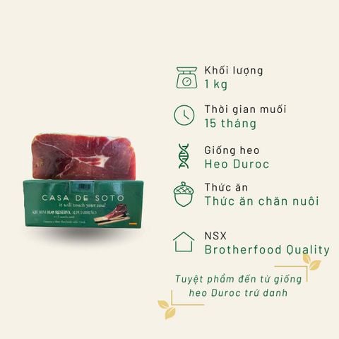 Đùi sau Duroc có xương Brotherfood 15 tháng 1KG