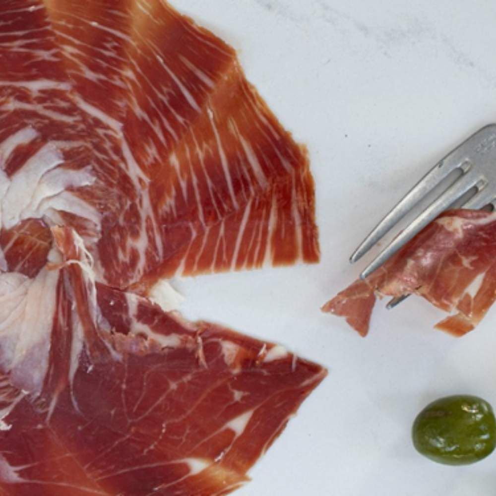 Đùi sau Iberico Cebo 24 tháng cắt lát khay 100g