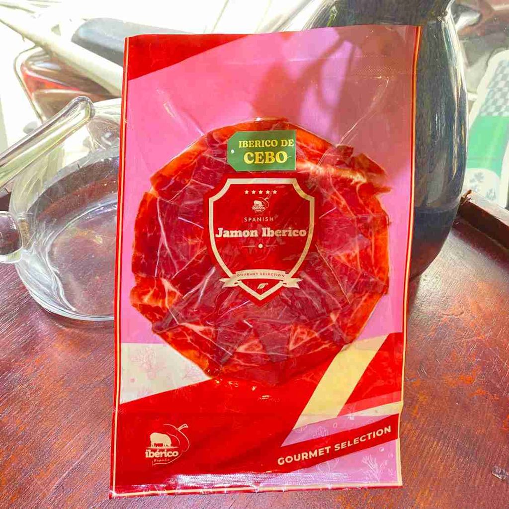 Đùi sau Iberico Cebo 24 tháng cắt lát túi 30g