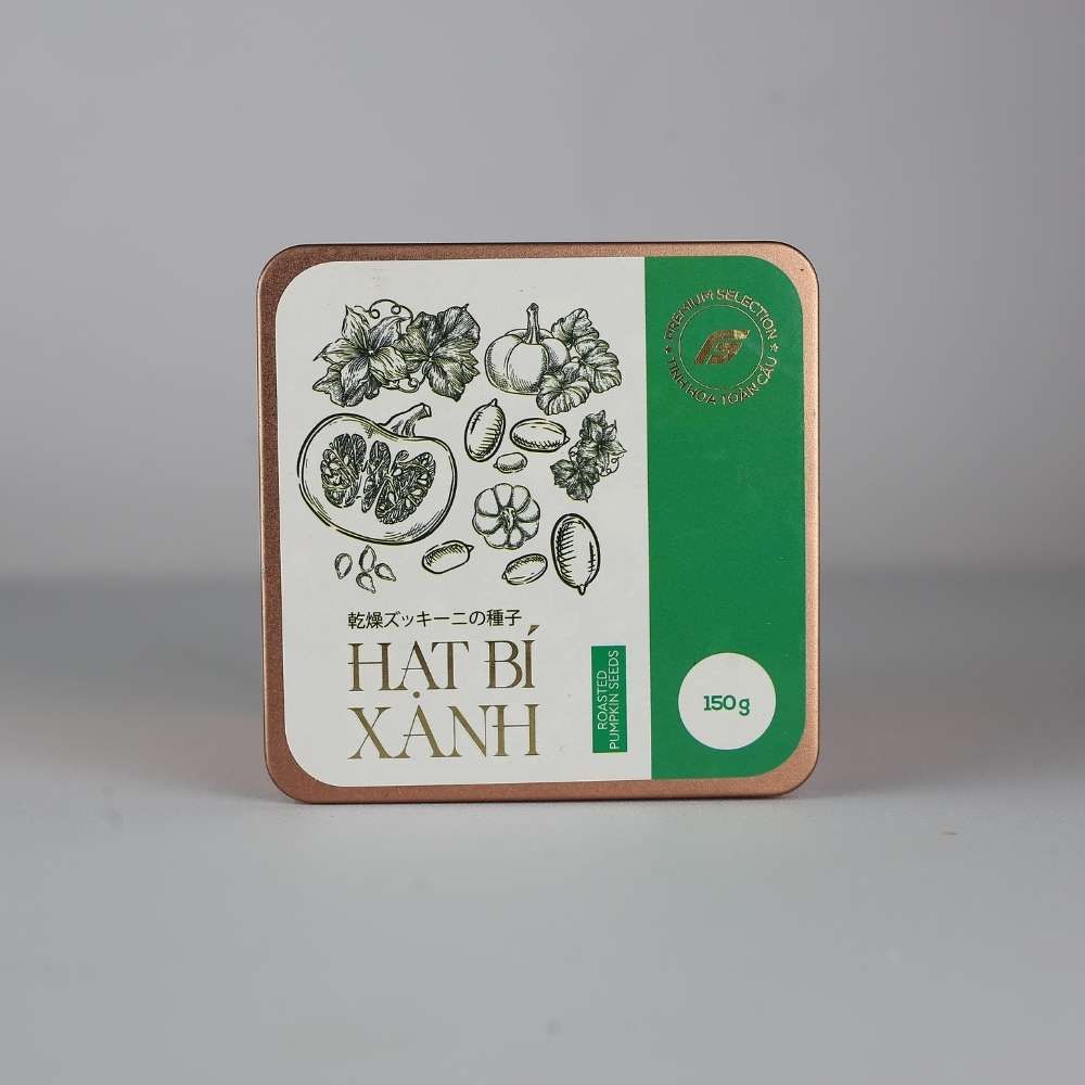Hạt bí xanh Tinh Hoa Toàn Cầu hộp thiếc 150g