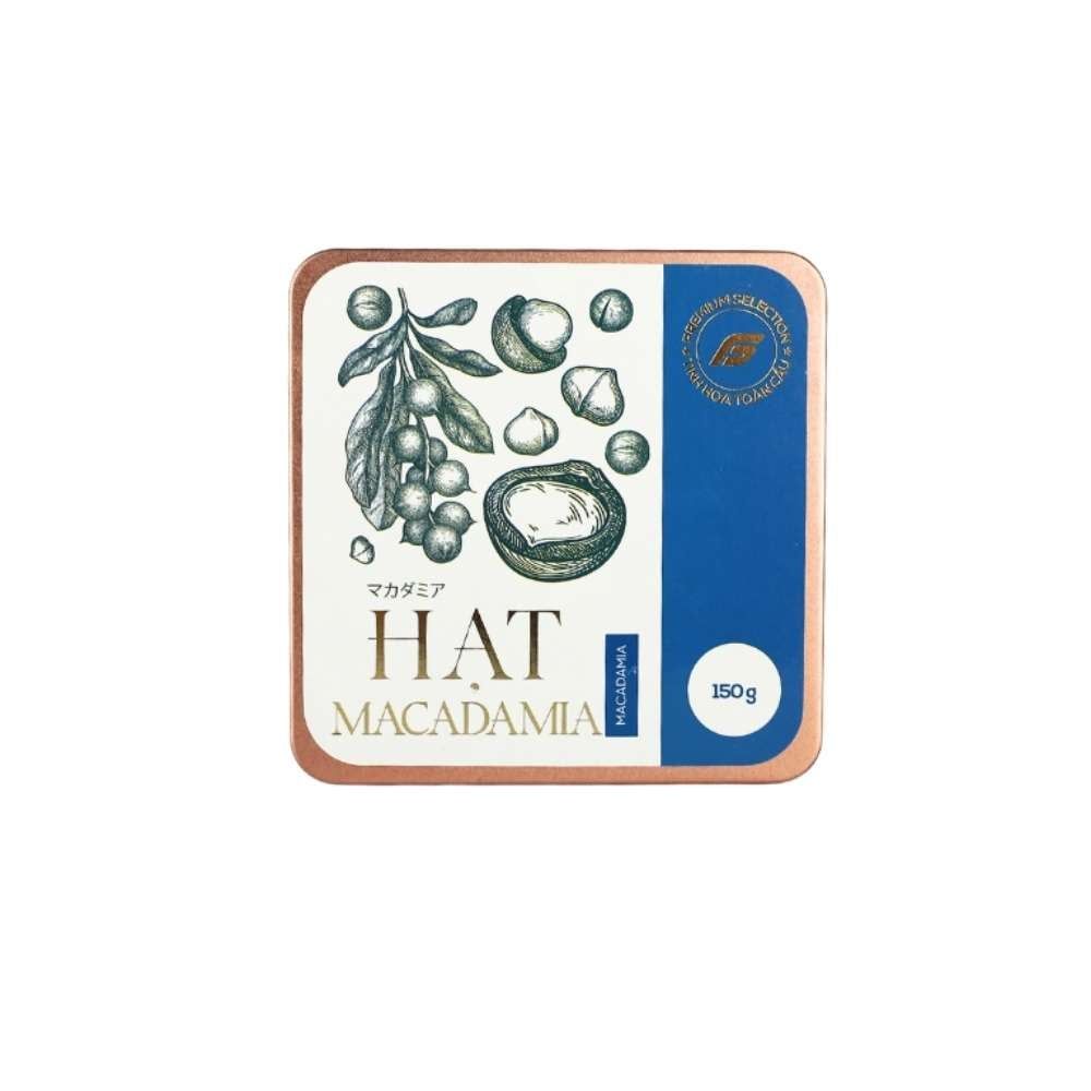 Hạt macadamia Tinh Hoa Toàn Cầu hộp thiếc 150g