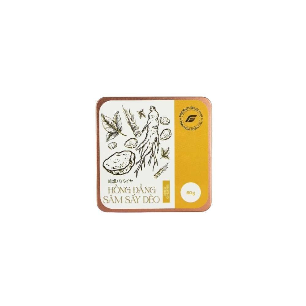 Hồng đẳng sâm sấy dẻo Tinh Hoa Toàn Cầu hộp thiếc 60g