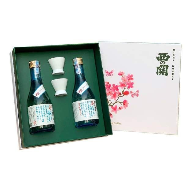 Hộp quà đôi Anh Đào Rượu Sake Nishino Seki Hiya 300ml