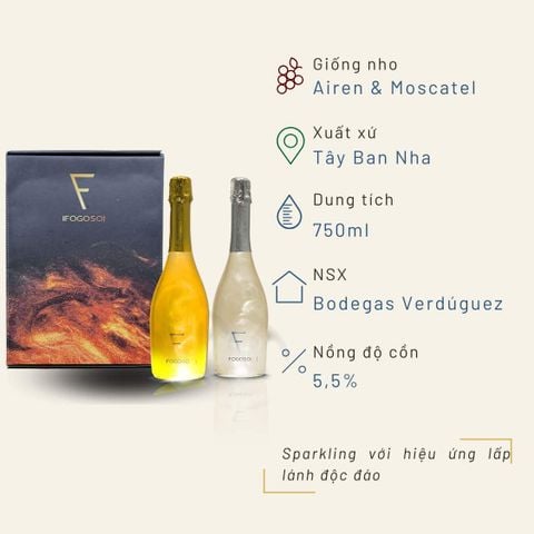 Hộp quà đôi Cocktail Fogoso Bodegas Verdugez