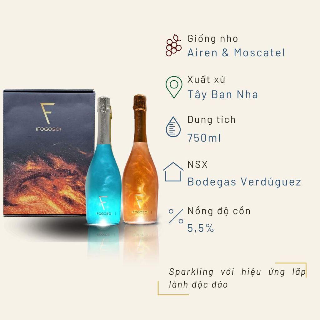 Hộp quà đôi Cocktail Fogoso Bodegas Verdugez