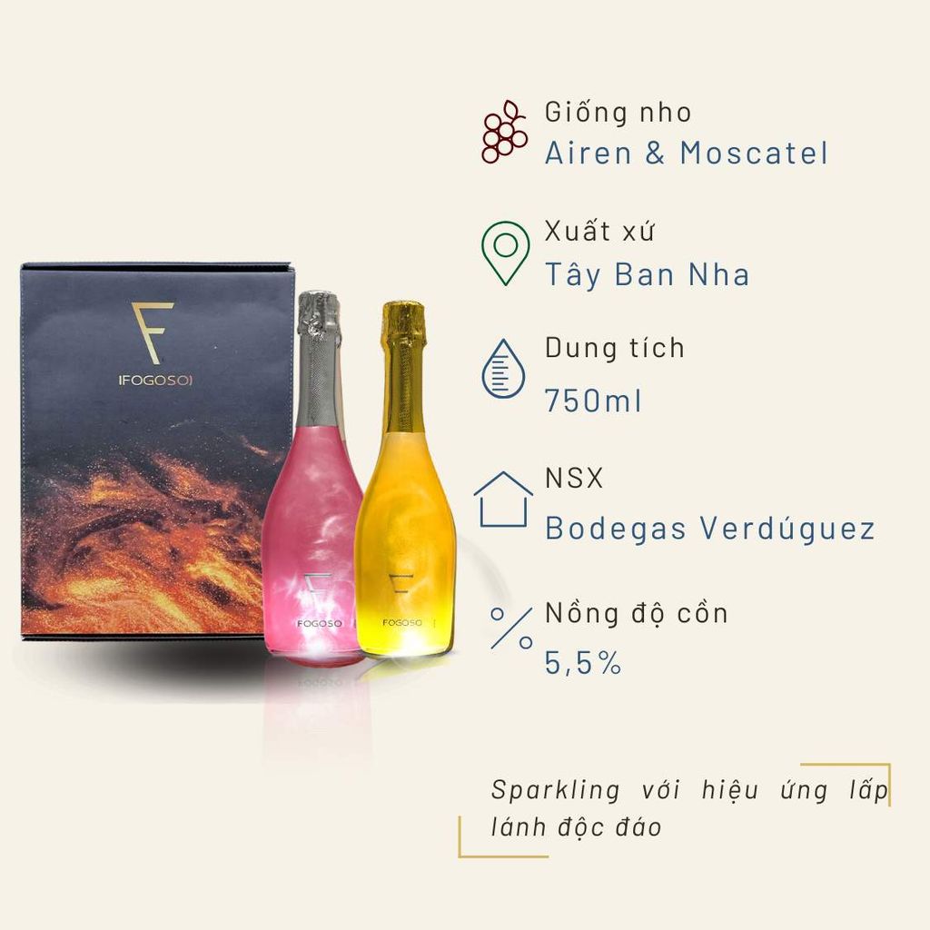 Hộp quà đôi Cocktail Fogoso Bodegas Verdugez