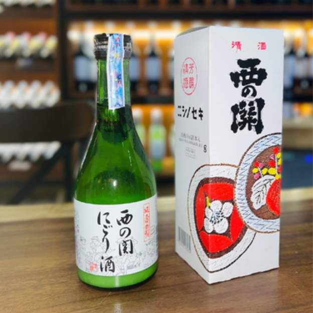 Hộp quà đơn Sake Nishino Seki Nigori Zake 300ml 15%