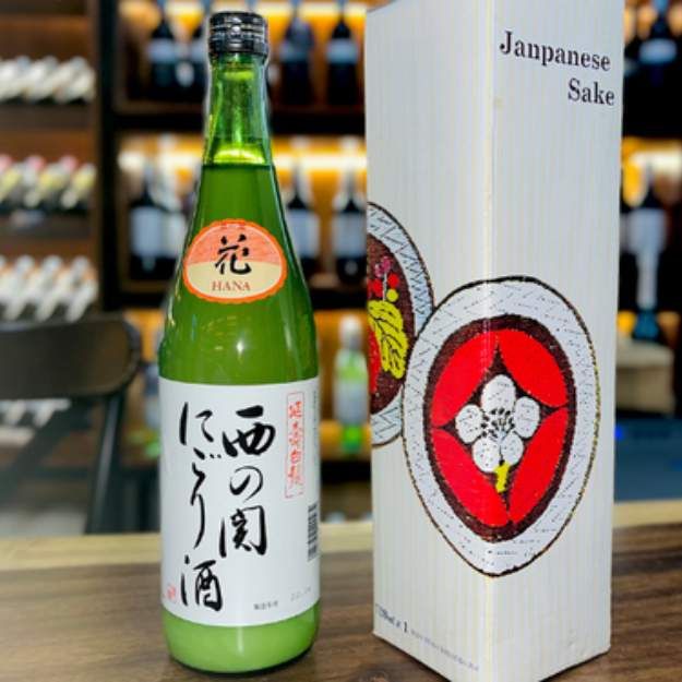 Hộp quà đơn Sake Nishino Seki Nigori Zake 720ml 15%