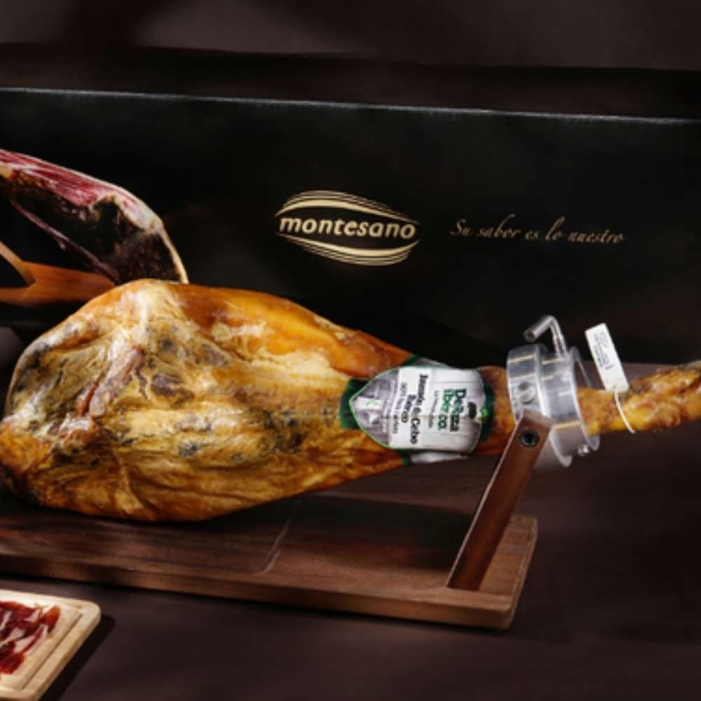 Hộp quà đùi sau Iberico Cebo có xương 24 tháng