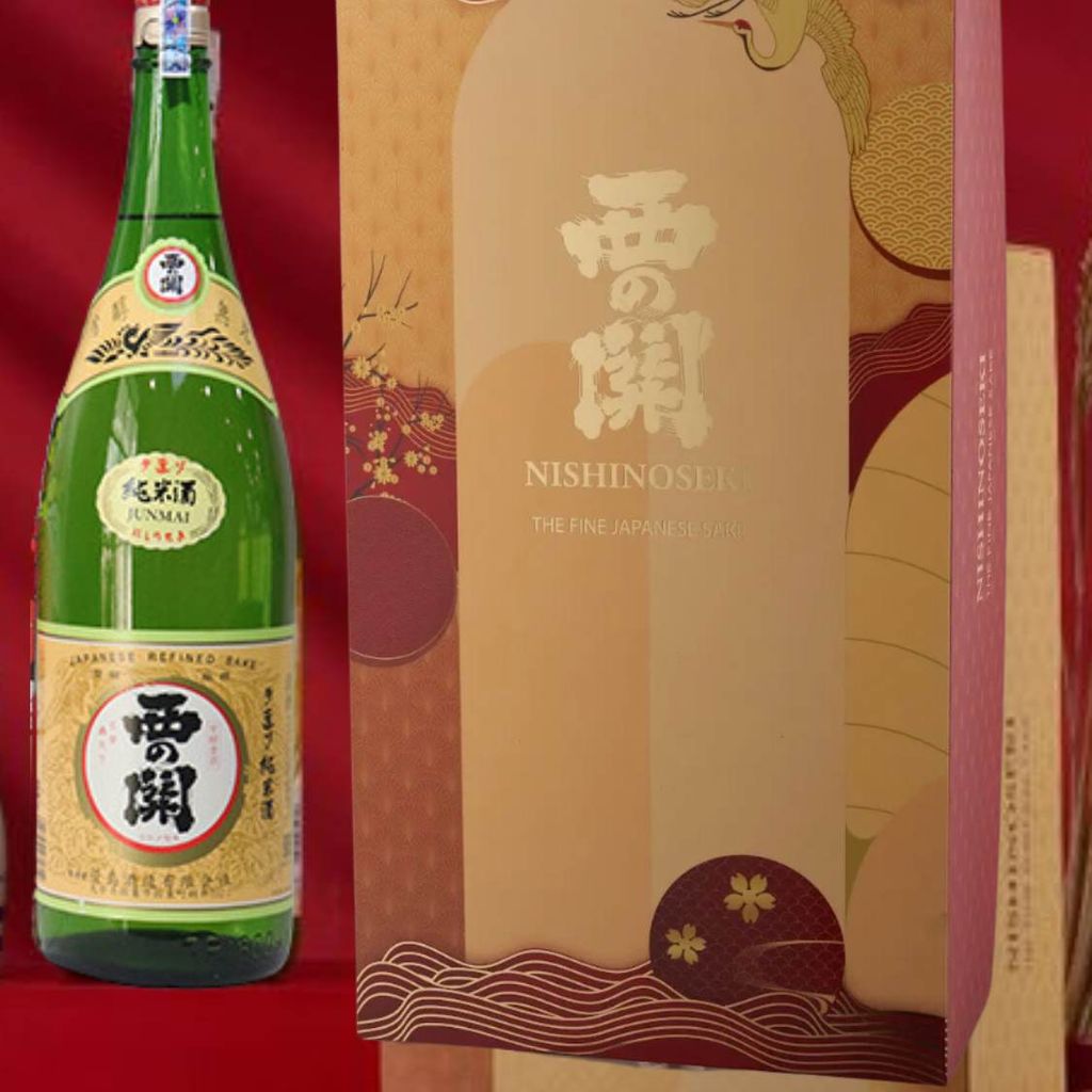 Hộp quà Tết rượu Nishinoseki Junmaishu 1800ml 15%
