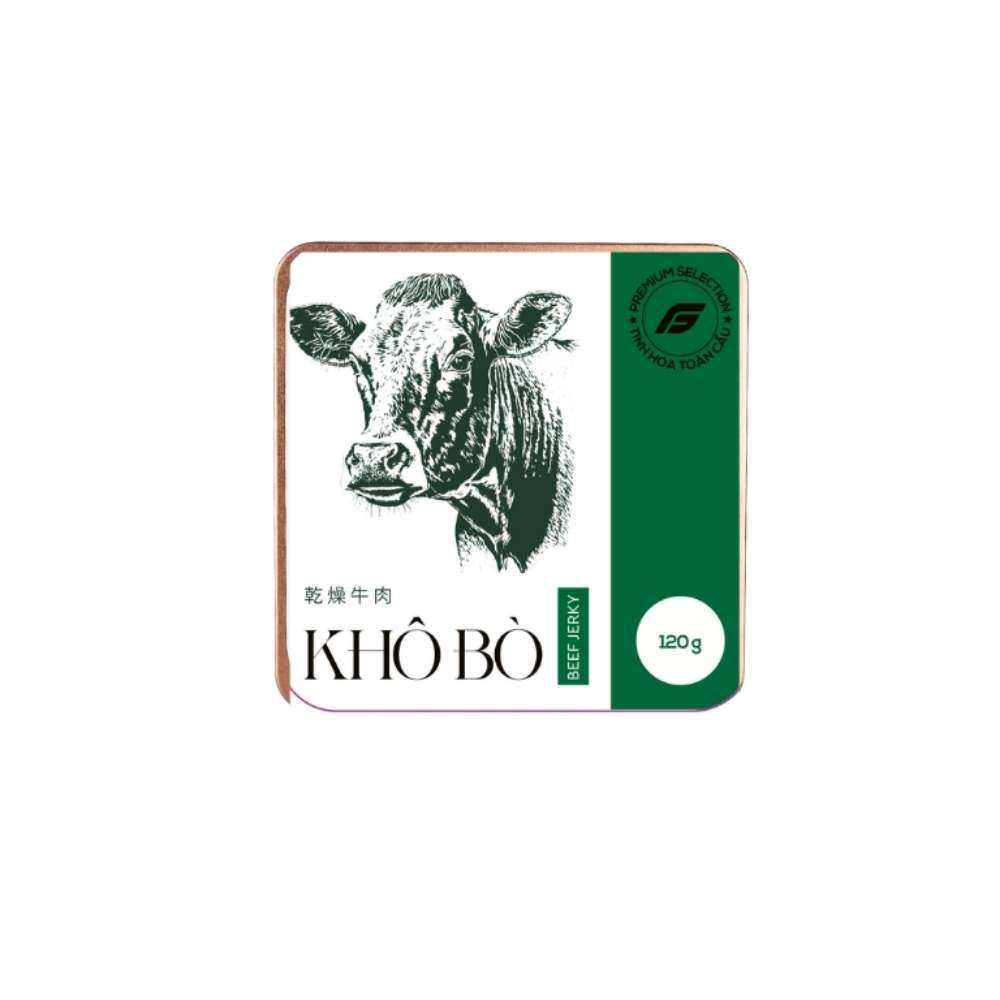 Khô bò Tinh Hoa Toàn Cầu hộp thiếc 120g