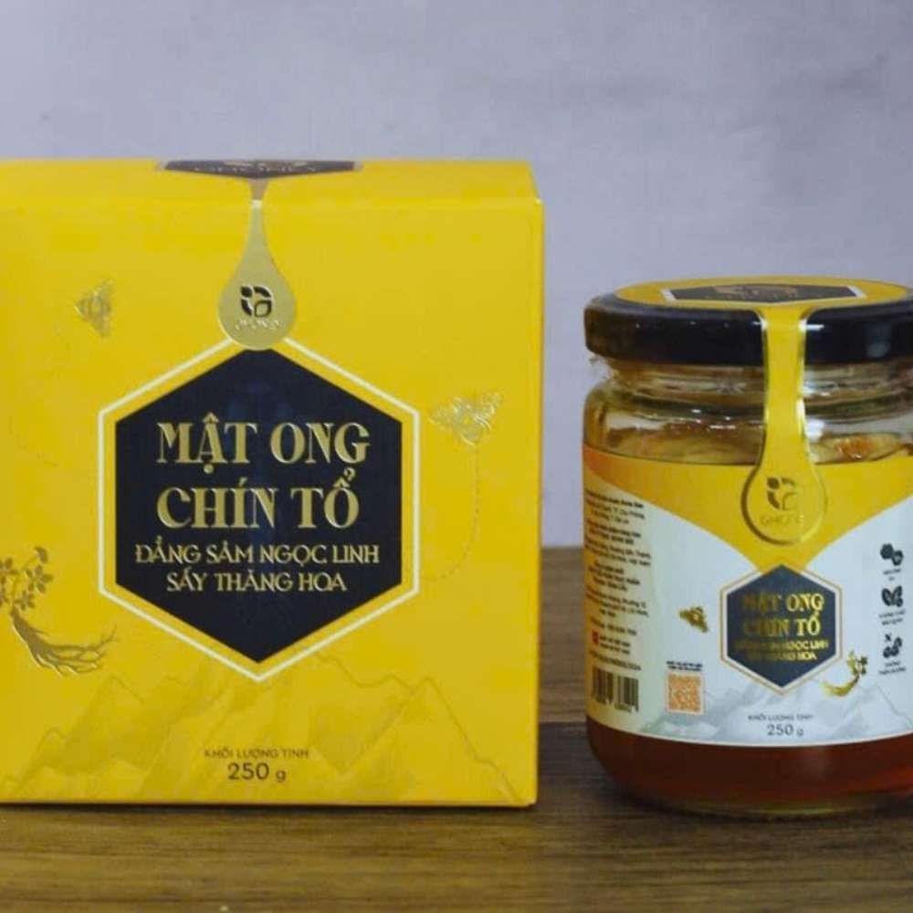 Mật ong chín tổ đẳng sâm Ngọc Linh sấy thăng hoa Ghoney 250g