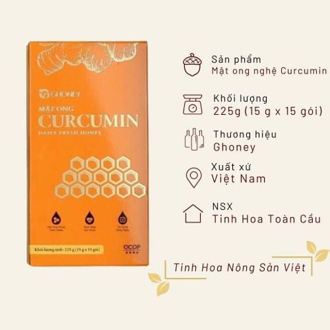 Mật ong Nghệ Curcumin Daily Fresh Honey Ghoney 225g