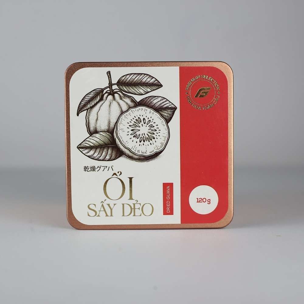Ổi sấy dẻo Tinh Hoa Toàn Cầu hộp thiếc 120g