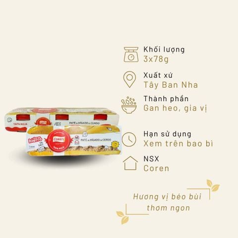 Pate heo 3x78g Coren