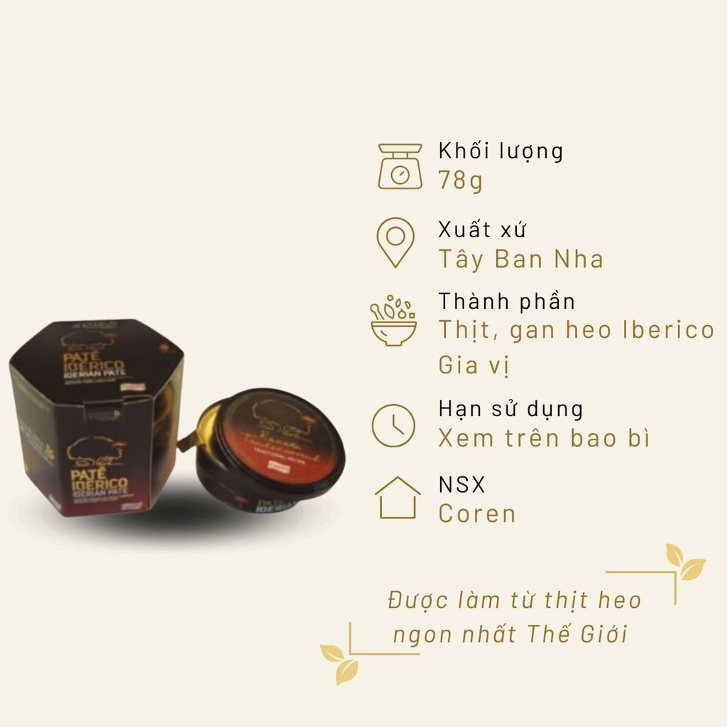 Pate heo Iberico truyền thống Coren (2x78g)