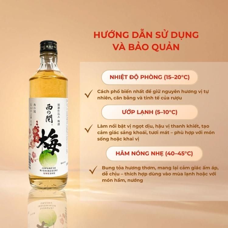 Rượu mơ Nishino Seki Umeshu 500ml 15%