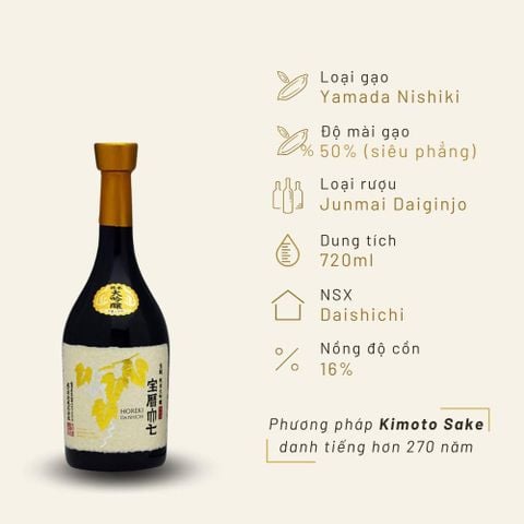 Rượu Sake Daishichi Horeki 50 Junmai Daiginjo 720ml 16%
