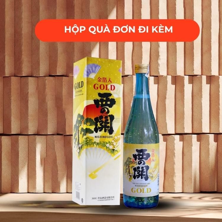 Rượu Sake Nishinoseki Gold Leaf 60 Honjozo 720ml 15%