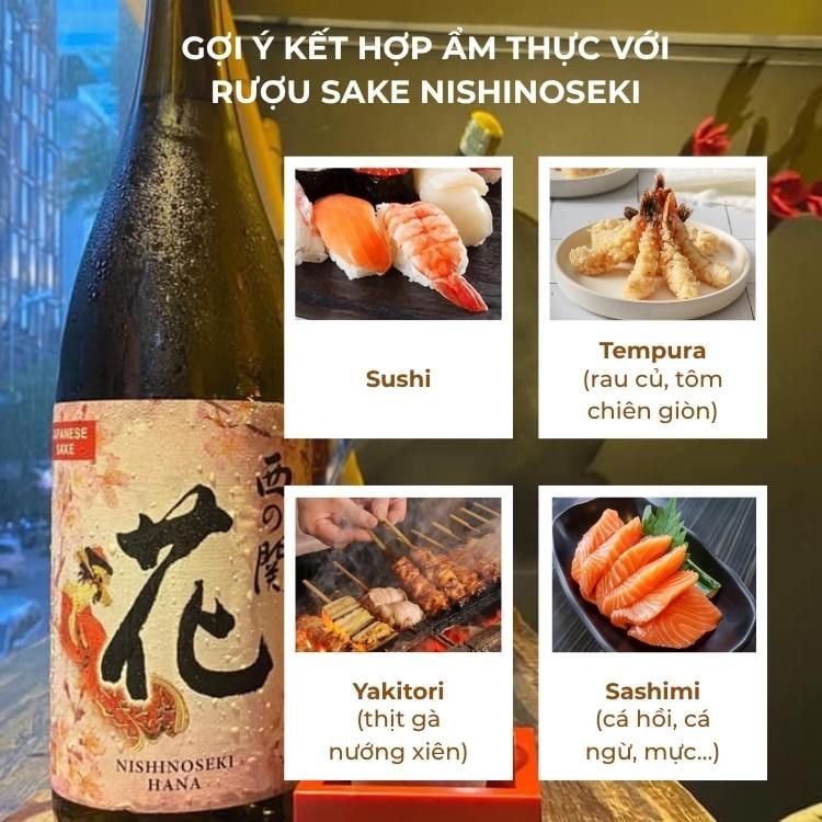 Rượu Sake Nishinoseki Hana 70 Futsushu 1800ml 15%