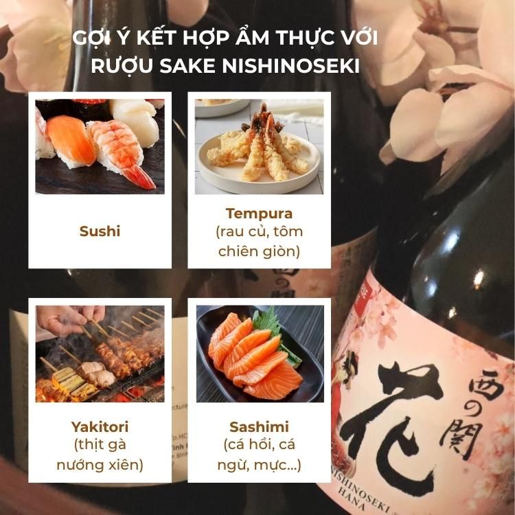 Rượu Sake Nishinoseki Hana 70 Futsushu 300ml 15%