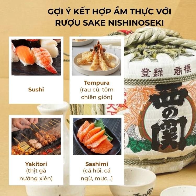 Rượu Sake Nishinoseki Hana Barrel 70 Futsushu 1800ml 15%