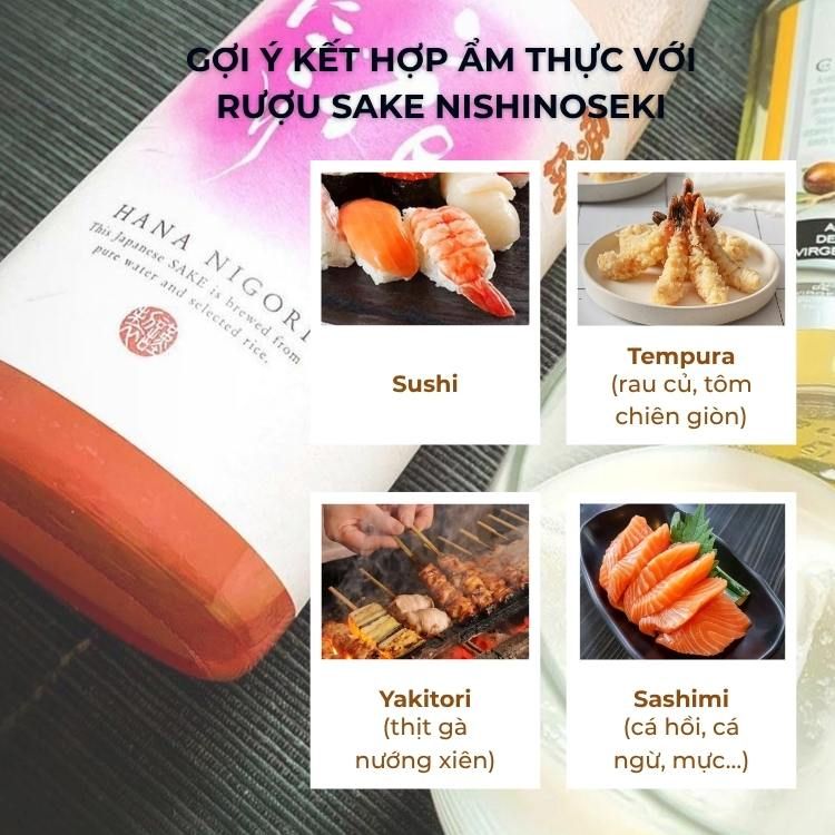 Rượu Sake Nishinoseki Hana - Nigori 70 Futsushu 500ml 15%