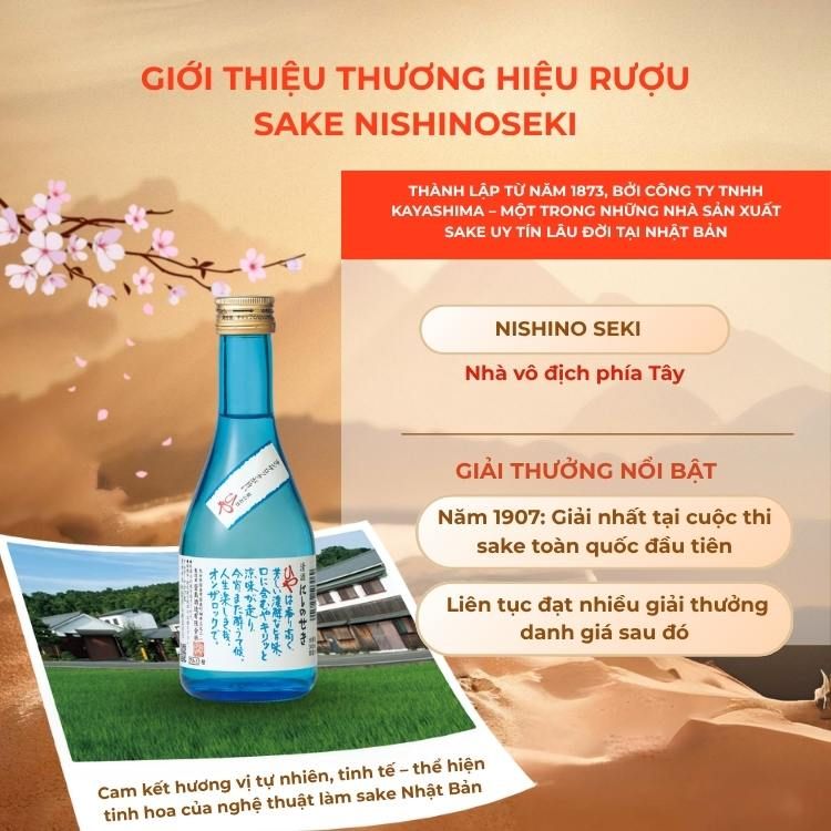 Rượu Sake Nishinoseki Hiya 60 Honjozo 300ml 17.4%