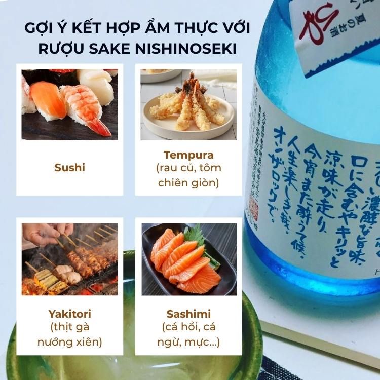 Rượu Sake Nishinoseki Hiya 60 Honjozo 720ml 17.4%