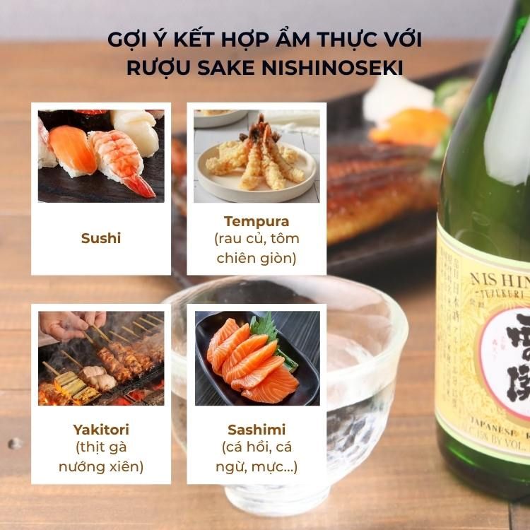 Rượu Sake Nishinoseki Junmai 60 Junmaishu 720ml 15%