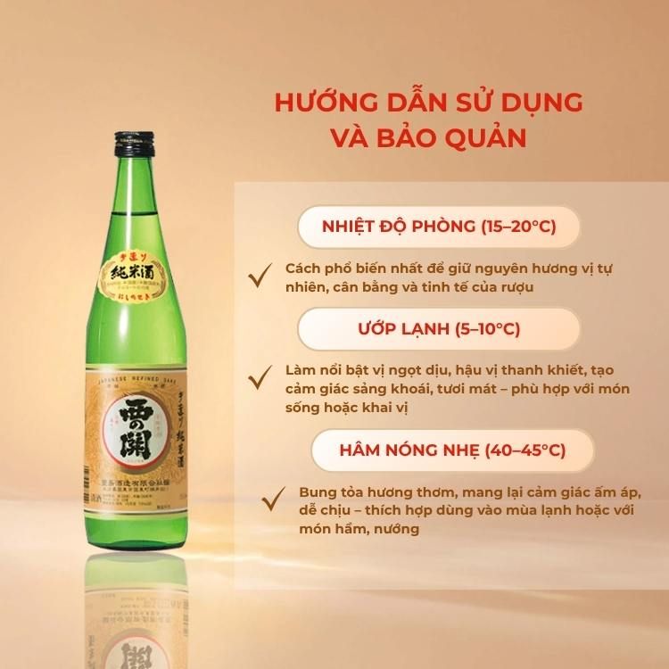 Rượu Sake Nishinoseki Junmai 60 Junmaishu 720ml 15%
