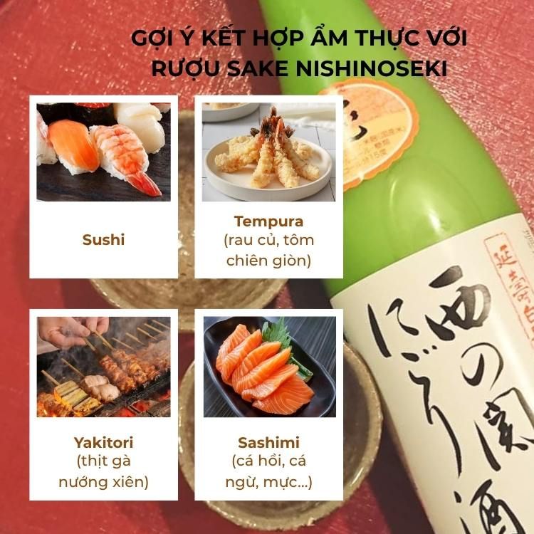 Rượu Sake Nishinoseki Nigori Zake 70 Futsushu 720ml 15%