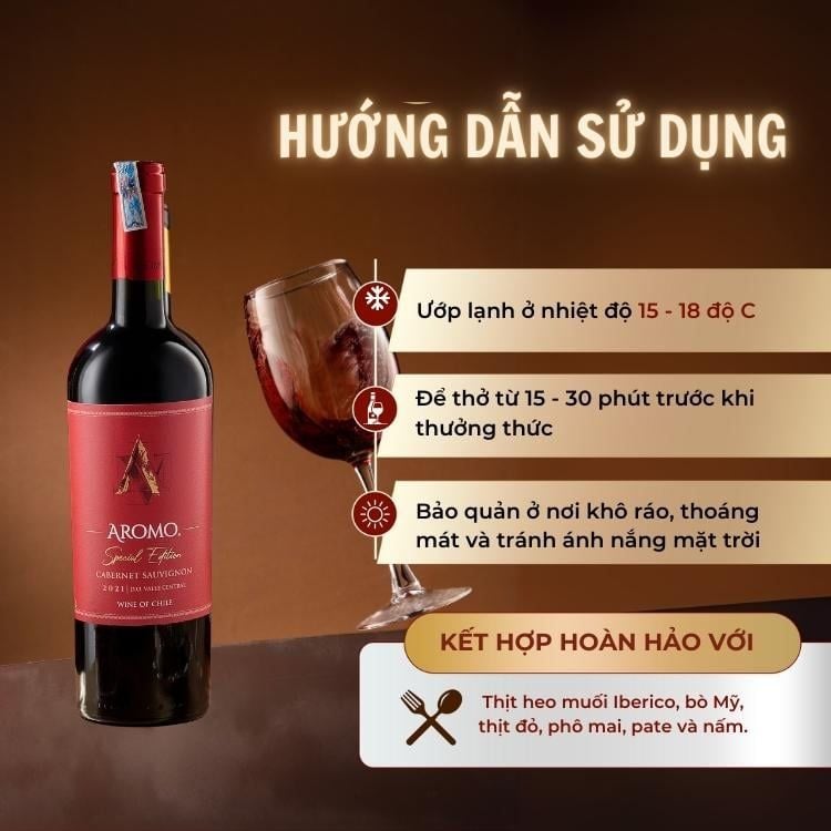 Rượu vang đỏ Aromo Special Edition Merlot 13% Central Valley 2021