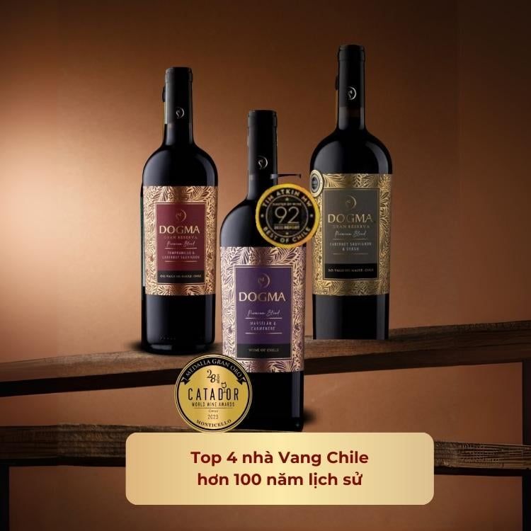 Rượu vang đỏ Dogma Gran Reserva Marselan & Carmenere 14%