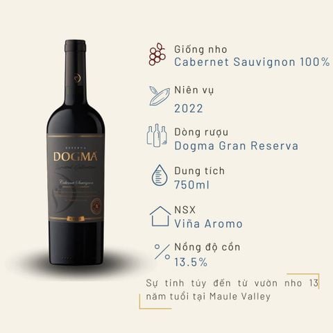 Rượu vang đỏ Dogma Reserva Cabernet Sauvignon 13.5%