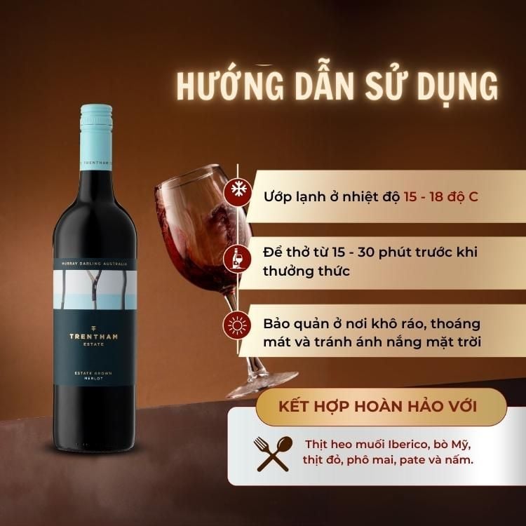 Rượu vang đỏ Úc Estate Merlot 13.5% Murray Darling 2023