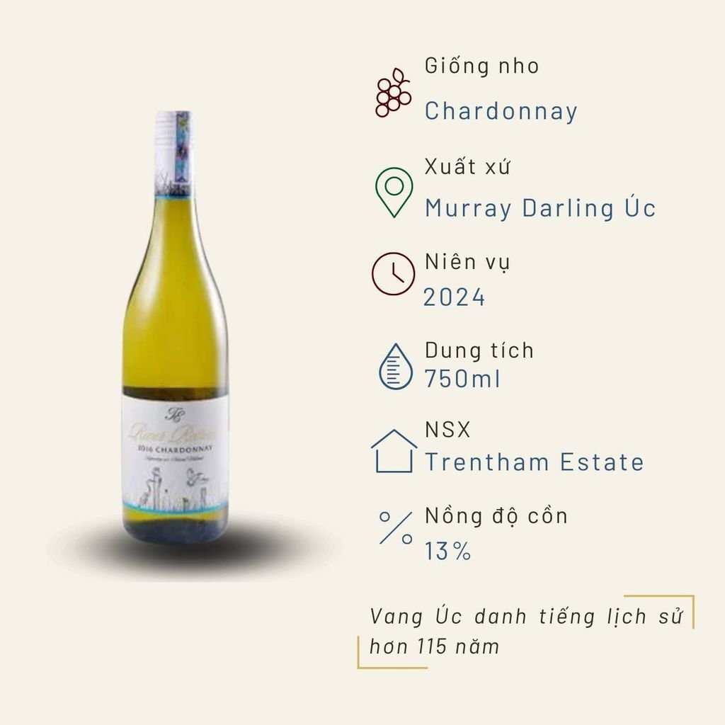 Rượu vang trắng Úc River Retreat Chardonnay 13% New South Wales 2024