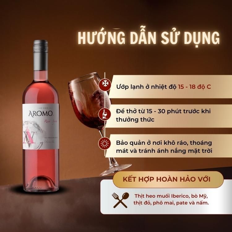 Rượu vang hồng Chile Aromo Rosé Syrah 13.5% Maule Valley 2020