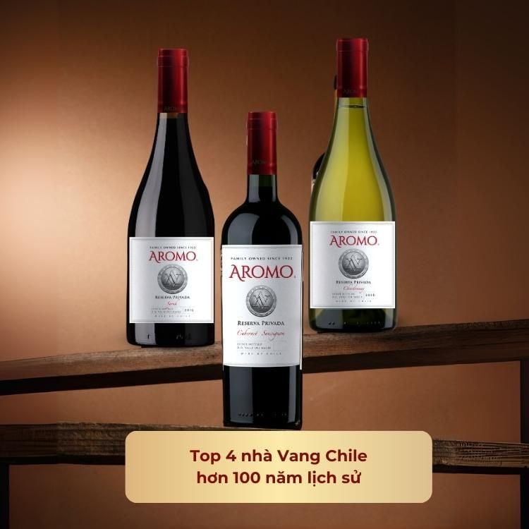 Rượu vang trắng Chile Aromo Reserva Privada Chardonnay 13.0% Maule Valley 2016