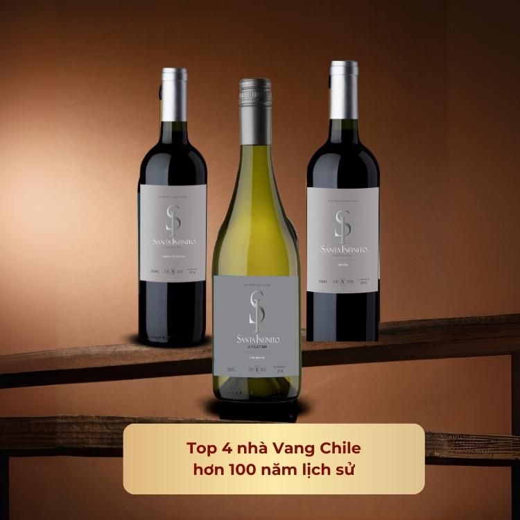 Rượu vang trắng Chile Santa Infinito Varietal Chardonnay 13% Central Valley 2016