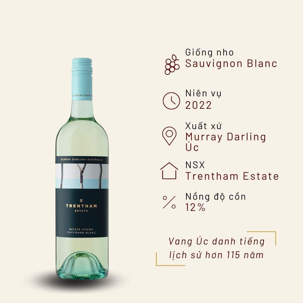 Rượu vang trắng Úc Estate Sauvignon Blanc 12% Murray Darling 2022