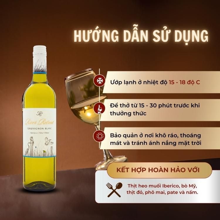 Rượu vang trắng Úc River Retreat Sauvignon Blanc 12.5% Murray Darling 2024