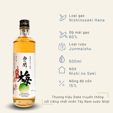 Rượu mơ Nishino Seki Umeshu 500ml 15%