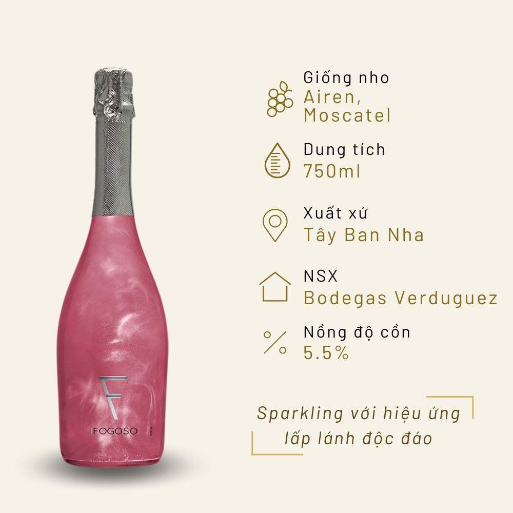 Sparkling Fogoso Rosa 750ml 5.5%