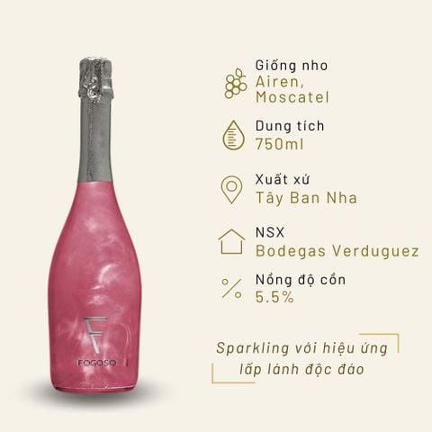 Sparkling Fogoso Rosa 750ml 5.5%